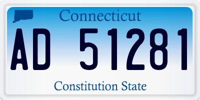 CT license plate AD51281