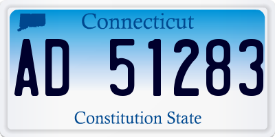 CT license plate AD51283