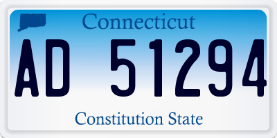 CT license plate AD51294