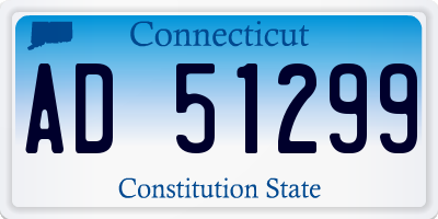 CT license plate AD51299