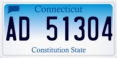 CT license plate AD51304