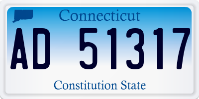 CT license plate AD51317
