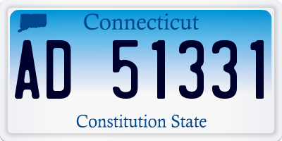 CT license plate AD51331