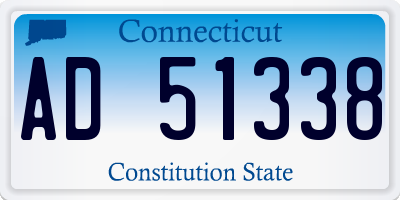 CT license plate AD51338
