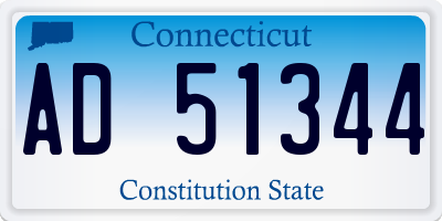 CT license plate AD51344