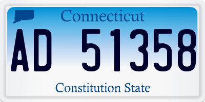 CT license plate AD51358