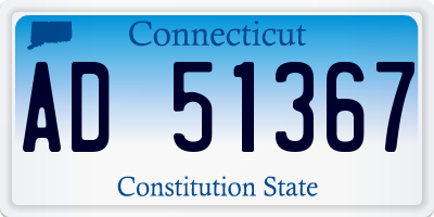 CT license plate AD51367