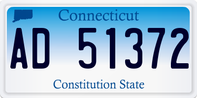 CT license plate AD51372