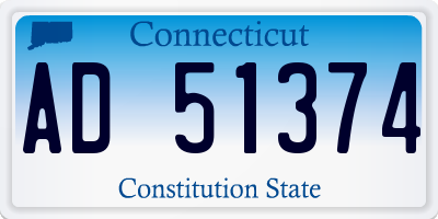 CT license plate AD51374