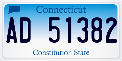 CT license plate AD51382