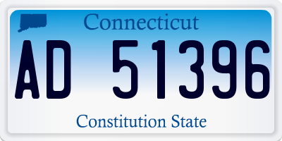CT license plate AD51396