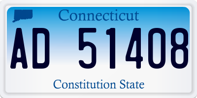 CT license plate AD51408