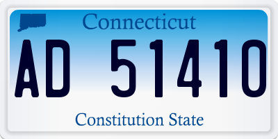 CT license plate AD51410