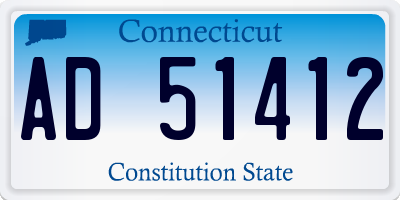 CT license plate AD51412