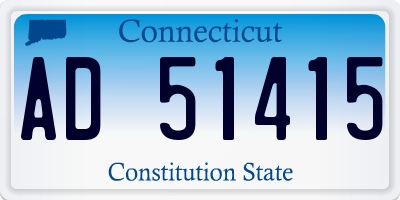 CT license plate AD51415