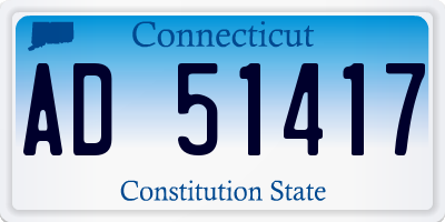 CT license plate AD51417
