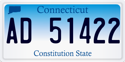 CT license plate AD51422