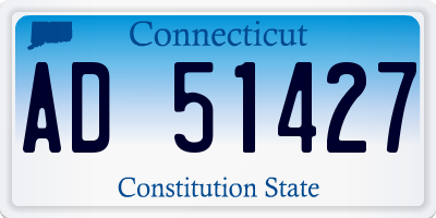 CT license plate AD51427
