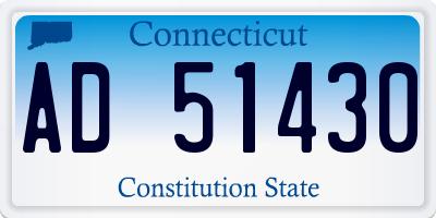CT license plate AD51430