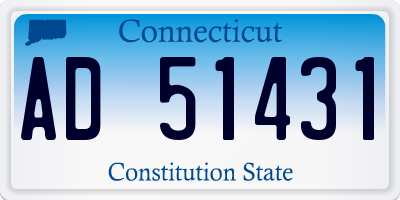 CT license plate AD51431