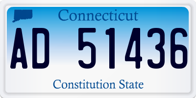 CT license plate AD51436