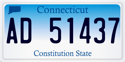 CT license plate AD51437