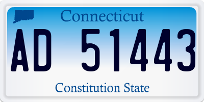 CT license plate AD51443