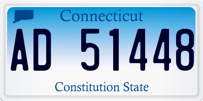CT license plate AD51448