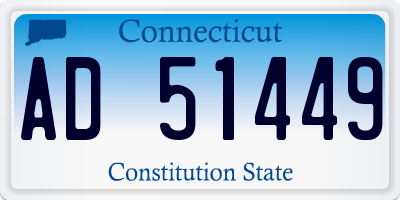 CT license plate AD51449
