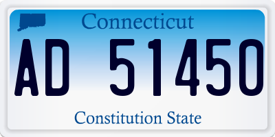 CT license plate AD51450
