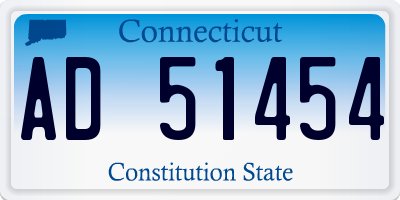 CT license plate AD51454