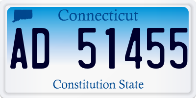 CT license plate AD51455