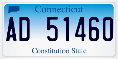 CT license plate AD51460