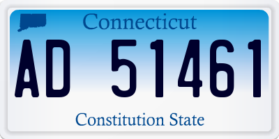 CT license plate AD51461