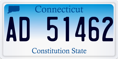 CT license plate AD51462