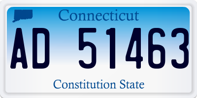 CT license plate AD51463
