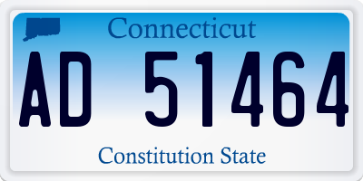 CT license plate AD51464