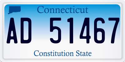 CT license plate AD51467