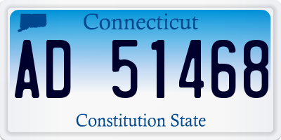 CT license plate AD51468