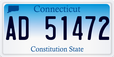 CT license plate AD51472