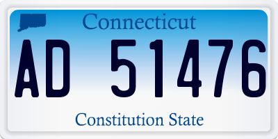 CT license plate AD51476