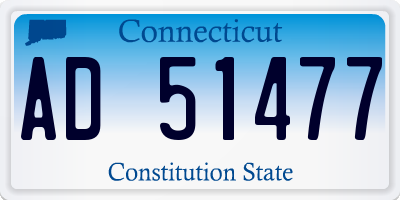 CT license plate AD51477