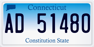 CT license plate AD51480