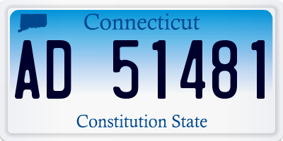 CT license plate AD51481