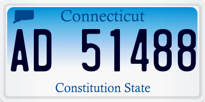 CT license plate AD51488