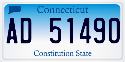 CT license plate AD51490