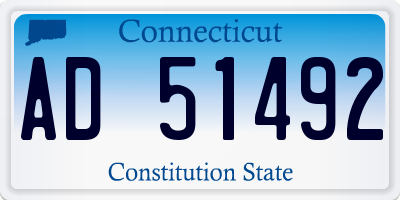 CT license plate AD51492