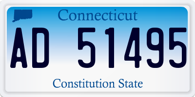 CT license plate AD51495