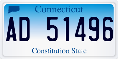 CT license plate AD51496