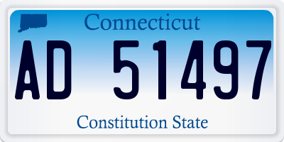CT license plate AD51497